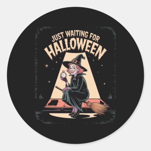 ハロウィンを待つばかり ハロウィン 引用 夏 ラウンドシール (正面)