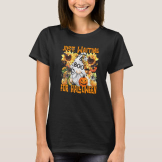 ハロウィンを待つ男女のためのブー幽霊ノーム Tシャツ