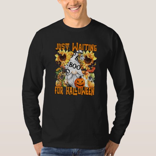 ハロウィンを待つ男女兼用ブーゴーストノーム Tシャツ (正面)