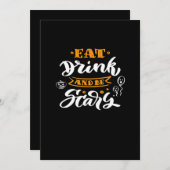 ハロウィンを恐れて飲んで食べる クリエイティブカジュアル シーズンカード (正面/裏面)