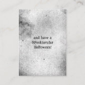 ハロウィンを恐れる不気味な不気味な人形 コーリングカード (裏面)