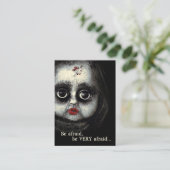 ハロウィンを恐れる不気味な不気味な人形 コーリングカード (スタンド正面)