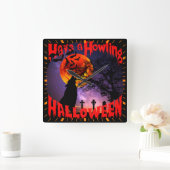 ハロウィンを楽しもう スクエア壁時計 (ホーム)