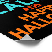 ハロウィンを楽しもう Keep Calm And Happy Halloween ポスター (角)