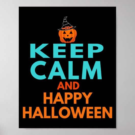 ハロウィンを楽しもう Keep Calm And Happy Halloween ポスター (正面)