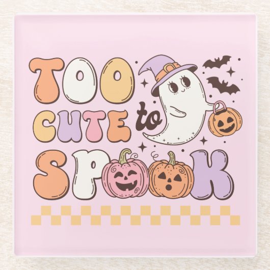 ハロウィンを甘やかすには可愛すぎる ガラスコースター (正面)