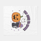 ハロウィンを甘やかす フリースブランケット (正面(横))