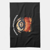 ハロウィンを祝うかわいいナマケモノ Essential Tシャツ キッチンタオル (縦)