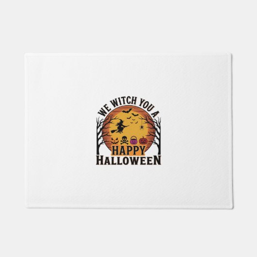 ハロウィンを祝うウィンテージ ヴィンテージ ドアマット (正面)