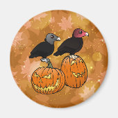 ハロウィンを祝うハゲワシ! マグネット (正面)
