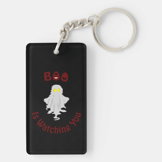 ハロウィンアクリルキーチェーン |ブーがあなたを見ている キーホルダー (裏面)