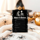 ハロウィンアドバイスとブライダルシャワーのお祝いゲーム 招待状
