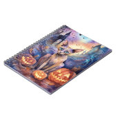 ハロウィンアビシニアン猫カボチャ怖い ノートブック (左側)