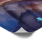 ハロウィンアビシニアン猫カボチャ怖い ポスター (角)