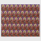 ハロウィンアメリカン秋田ヴァンパイアパンプキンズ怖 ラッピングペーパー (フラット)