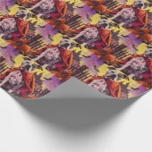 ハロウィンアメリカ(犬)スタッフォードカボチャ怖 ラッピングペーパー (角)