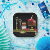 ハロウィンアリスin the wonderland tea timeプレート ペーパープレート (パーティー)