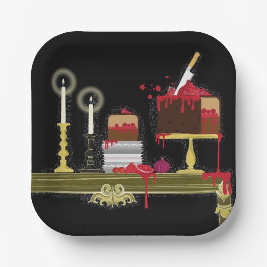 ハロウィンアリスin the wonderland tea timeプレート ペーパープレート (正面)