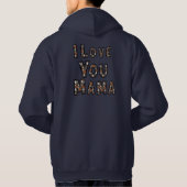 ハロウィンアルファベット風「I Love You Mama」 パーカ (裏面)