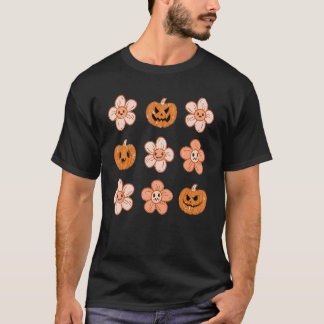 ハロウィンアンドパンプキンズボホレトロ 不気味 Tシャツ