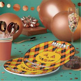 ハロウィンアーガイルハロウィーンのカボチャのちょうちん ペーパープレート