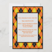 ハロウィンアーガイルハロウィーンのカボチャのちょうちん 招待状 (裏面)