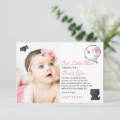 ハロウィンアーリトルブー幽霊ガール1歳の誕生日 サンキューカード (スタンド正面)