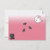 ハロウィンアーリトルブー幽霊ガール1歳の誕生日 サンキューカード (裏面)