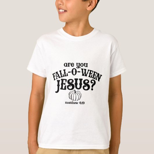 ハロウィンイエスTシャツ クリスチャンの秋の感謝 Tシャツ (正面)