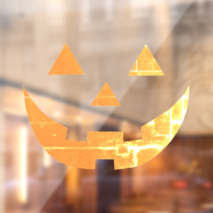 ハロウィンイエローハロウィーンのカボチャのちょうちん怖おもしろいい ウィンドウサイン