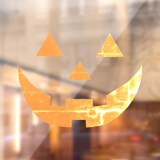 ハロウィンイエローハロウィーンのカボチャのちょうちん怖おもしろいい ウィンドウサイン (シート2)