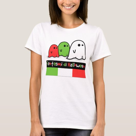 ハロウィンイタリアン幽霊たち、ファンタジミ・ディ・ハロウィーン Tシャツ (正面)