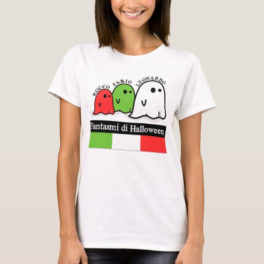 ハロウィンイタリアン幽霊たち、ファンタジミ・ディ・ハロウィーン Tシャツ (正面)