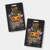 ハロウィンイベントVIPアクセスパスバッジ バッジ (正面＆裏面)