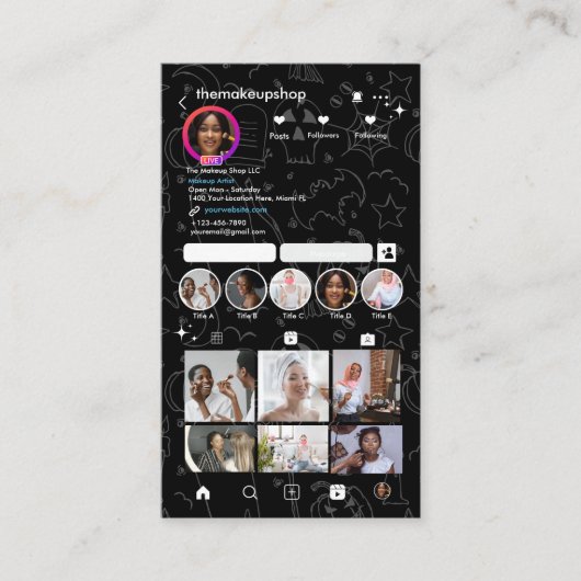 ハロウィンインスタグラム 名刺 (正面)