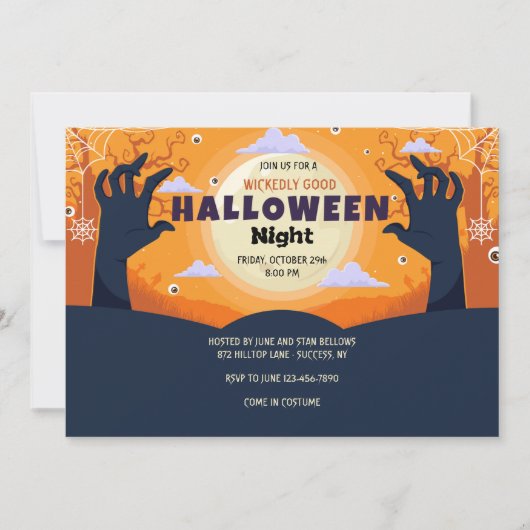ハロウィンウィックリィーグッドタイムズ招待状 招待状 (正面)