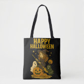 ハロウィンウィッチのお祝い トートバッグ (正面)