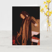 ハロウィンウィッチのハロウィンカード カード (黄色い花)