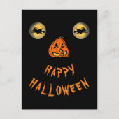 ハロウィンウィッチの目とパンプキンの鼻 ポストカード (正面)