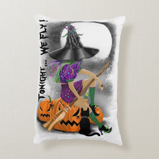 ハロウィンウィッチアクセント枕 アクセントクッション (裏面(縦))