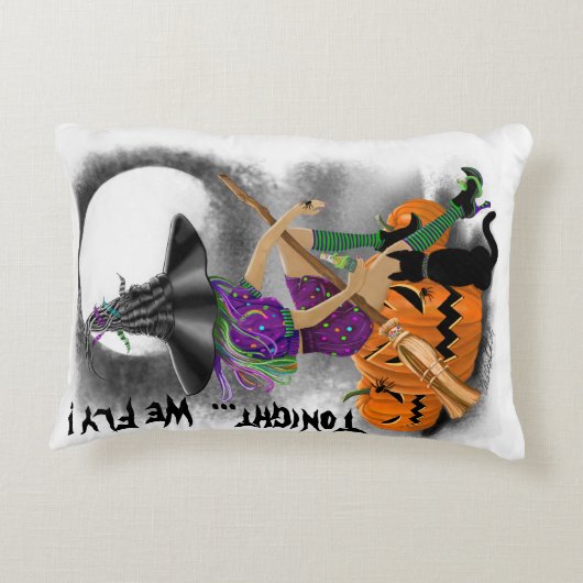 ハロウィンウィッチアクセント枕 アクセントクッション (裏面)