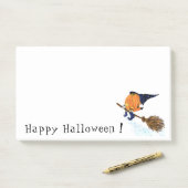 ハロウィンウィッチカボチャ飛んでいるおもしろい ポストイット (デスク)