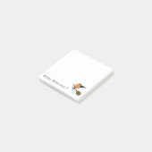 ハロウィンウィッチカボチャ飛んでいるおもしろい ポストイット (アングル)