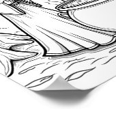 ハロウィンウィッチカラーリングページ ポスター (角)