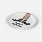 ハロウィンウィッチキュートシンプルなお洒落靴 ペーパープレート (アングル)