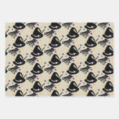 ハロウィンウィッチハットブロムラッピング紙シート ラッピングペーパーシート (正面)