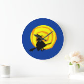 ハロウィンウィッチフルムーンウォールクロック ラージ壁時計 (ホーム)