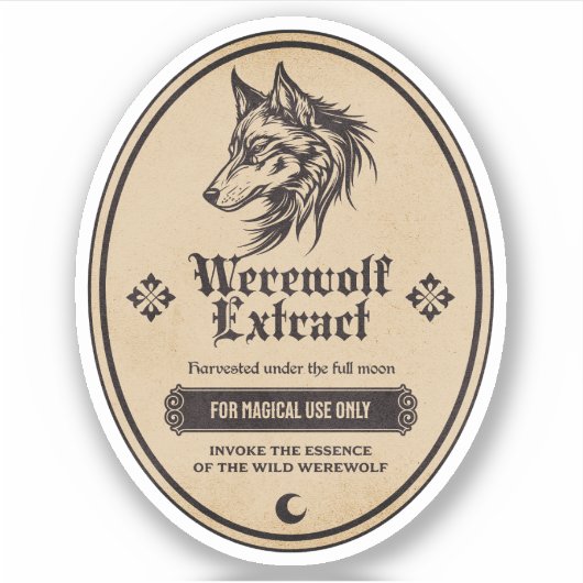 ハロウィンウィッチポーション薬用ボトルラベル シール (正面)