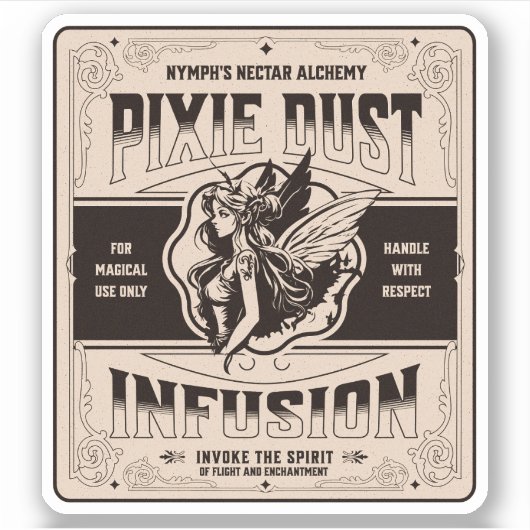 ハロウィンウィッチポーション薬用ボトルラベル シール (正面)