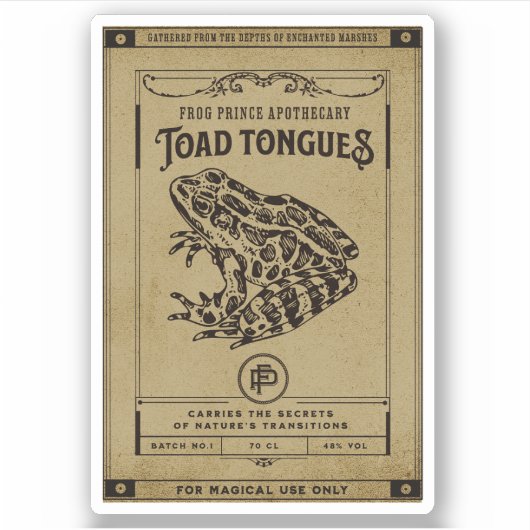 ハロウィンウィッチポーション薬用ボトルラベル シール (正面)